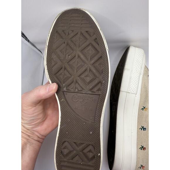 Converse All Star Lift Platform High Embroidered Roses Size 8.5 Shoes Hi Top - Picture 12 of 14